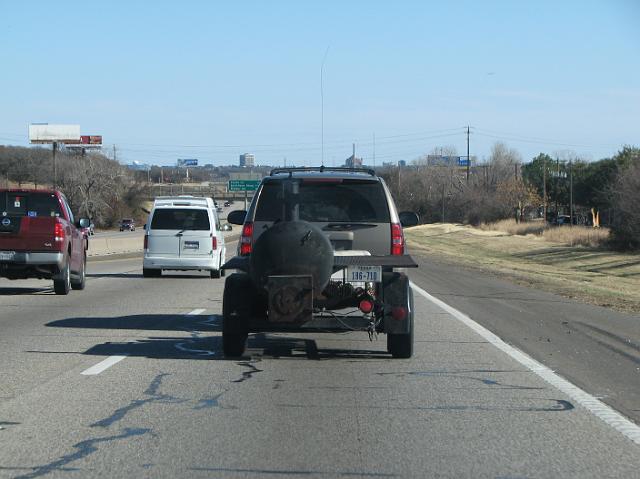 IMG_4679 Barbecue smoker being pulled down the highway - you wouldn't see this in Seattle