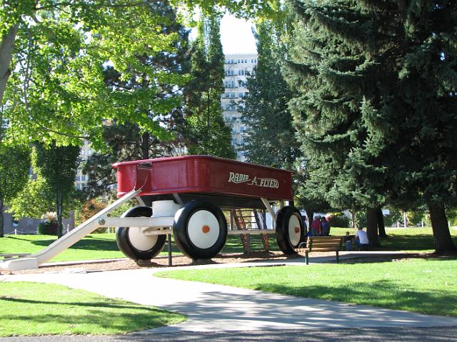 IMG_4876 A large wagon in the park served as a slide