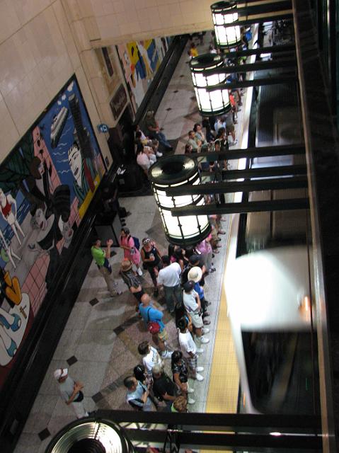 IMG_3127 People lined up to ride light rail