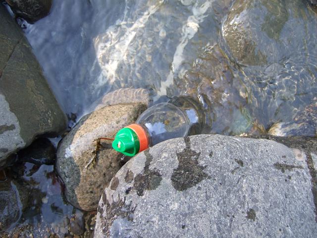 DSCF2316 We cooled our water bottle in the cold river