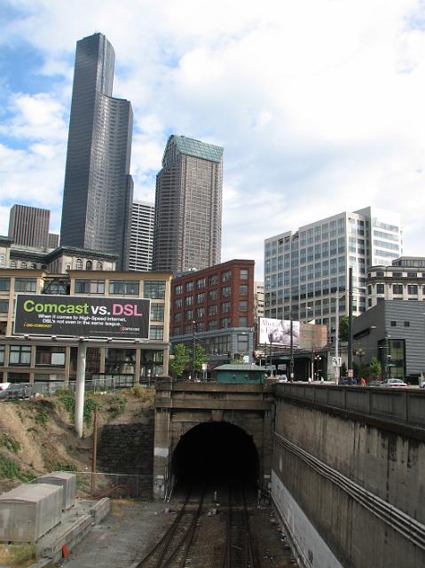 IMG_7322 Old train tunnel and downtown skyscrapers.