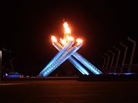 DSCF5802 Olympic Cauldron at night