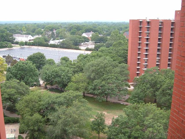 DSCF5582 Back in May, we went to Oklahoma to visit my brother at the beginning of his summer session. Here's the view from my brother's dorm.