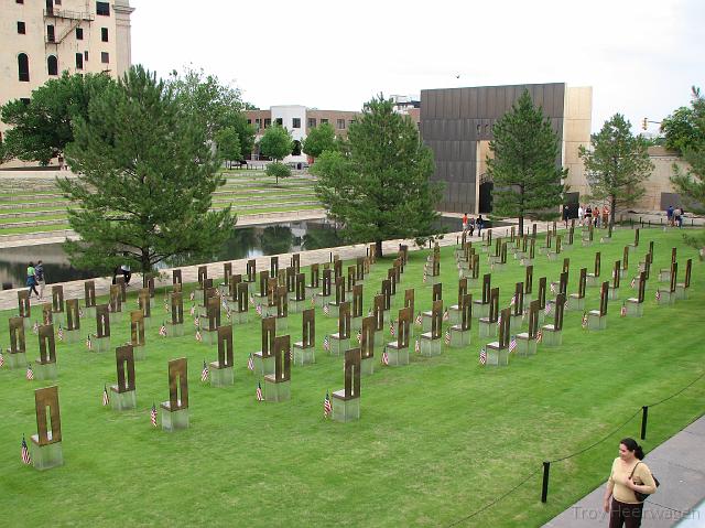 IMG_2471 Here's the memorial with the chairs representing the dead victims of the bombing.